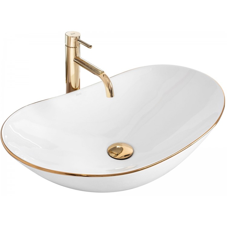 Накладной умывальник Rea Royal Gold Edge Накладной умывальник Rea Royal Gold Edge